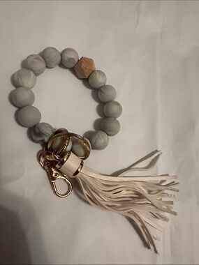 🤍✨ Marble Style Wristlet Key Ring Holder ✨🤍